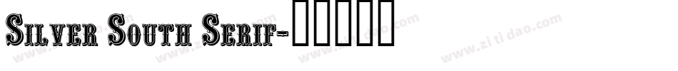 Silver South Serif字体转换